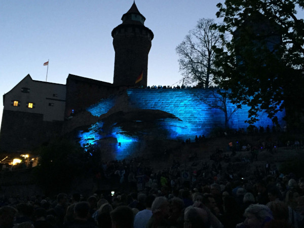 Burg Nürnberg blaue Nacht