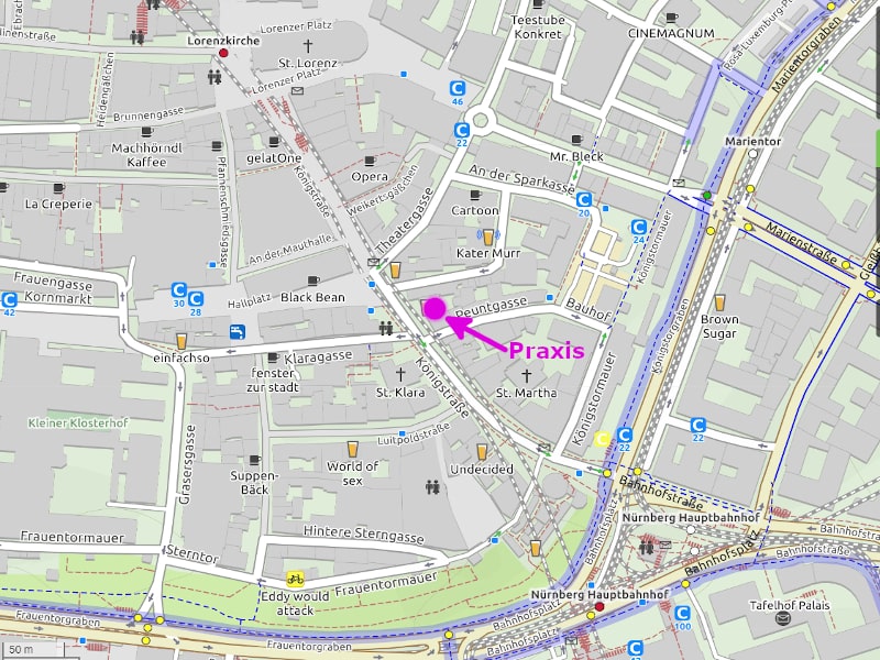 Fahrrad Karte (Quelle OpenStreetMap-Mitwirkende)